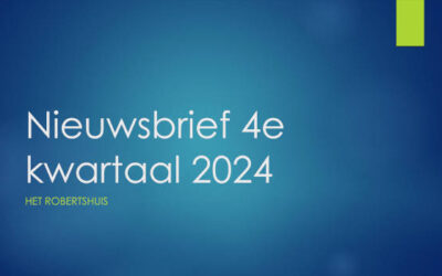 Nieuwsbrief vierde kwartaal 2024